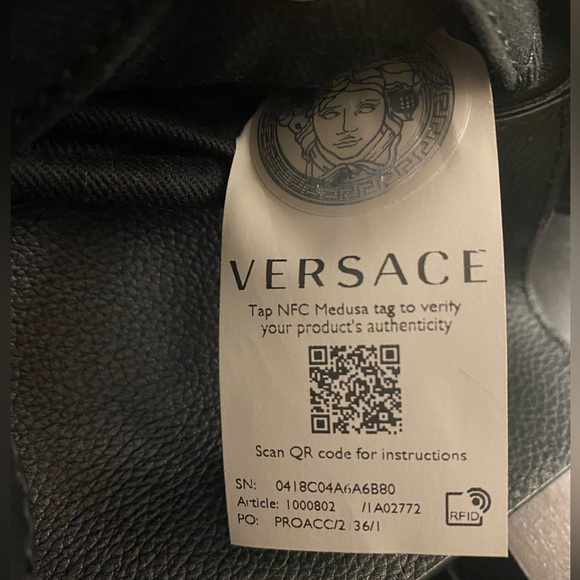 Versace Mini La Medusa Chain Leather Hobo Bag - Picture 8 of 16